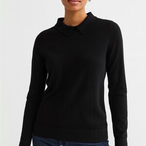 Banana Republic Women's Black Crew Neck Sweater